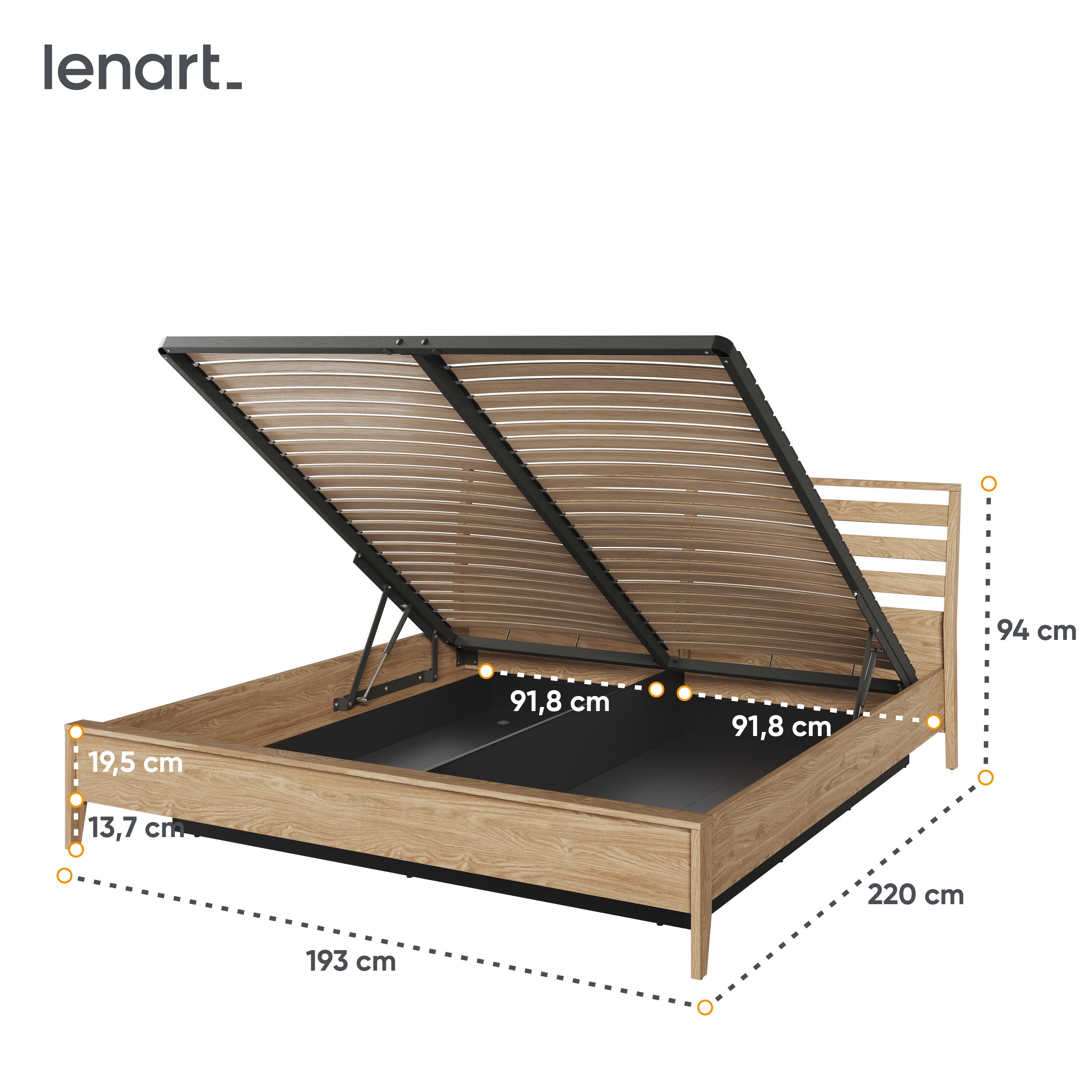 Bett Cozy 02 180 Abmessungen